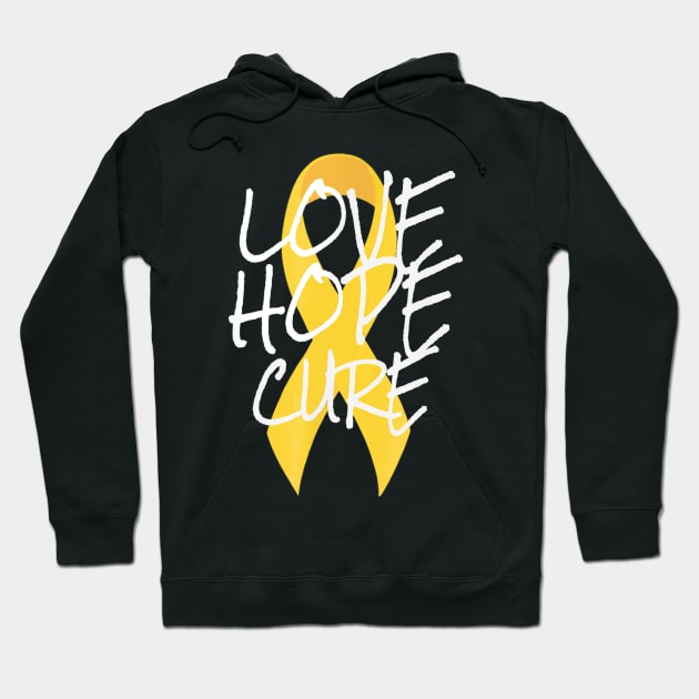 Love Hope Cure Sarcoma T shirt Sarcoma Cancer Hoodie by LaurieAndrew